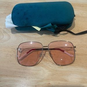 Gucci pink transparent sunglasses